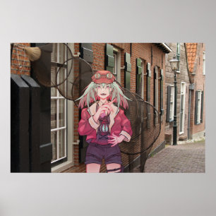 anime, VTuber, V Tuber Dutch town Poster