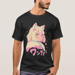 Anime Waifu Cute Anime Manga Cat Girl Sweet Retro  T-Shirt