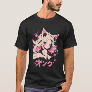 Anime Waifu Cute Anime manga Cat Girl Sweet Retro  T-Shirt