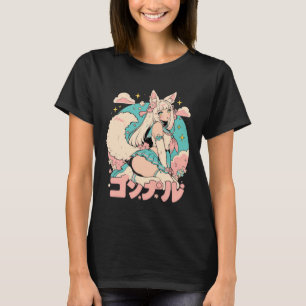 Anime Waifu Cute Anime Manga Cat Girl Sweet Retro  T-Shirt