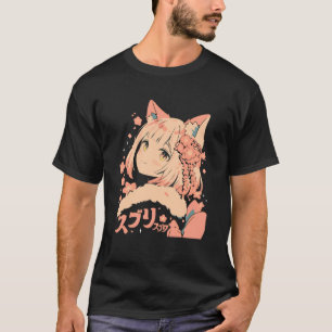 Anime Waifu Cute Anime Manga Cat Girl Sweet Retro  T-Shirt