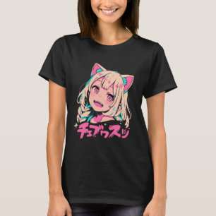 Anime Waifu Cute Anime Manga Cat Girl Sweet Retro  T-Shirt