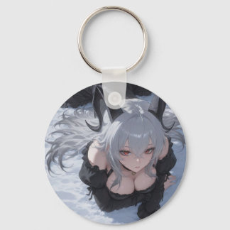 anime waifu key ring