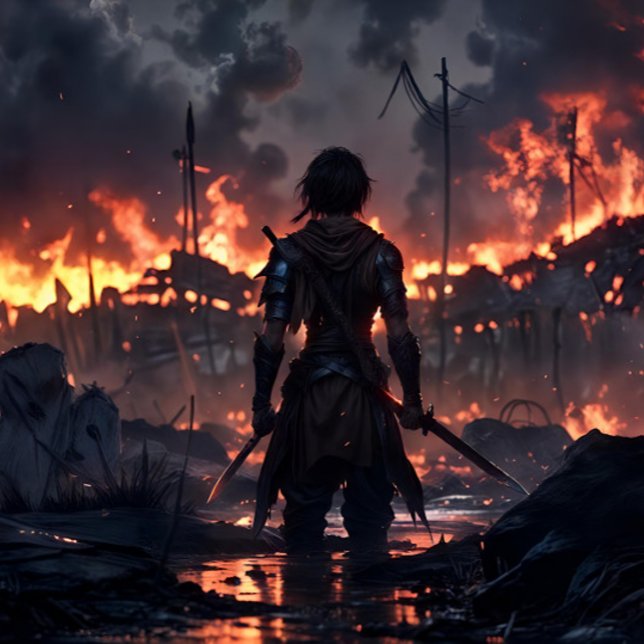 Anime warrior desk mat (Braveheart )