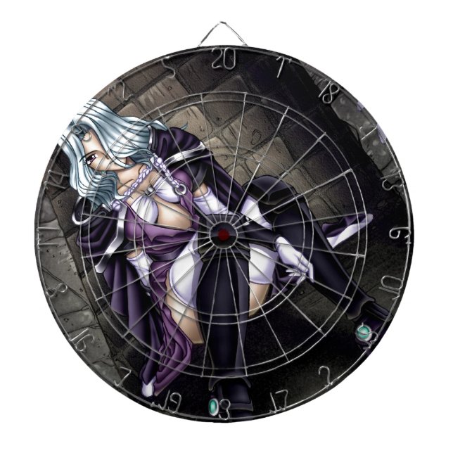 Anime Warrior Girl Dartboard (Front)