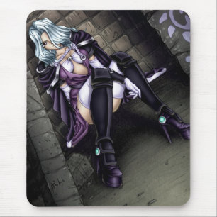 Anime Warrior Girl Mouse Mat