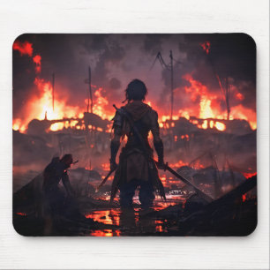 Anime Warrior Mouse Pad