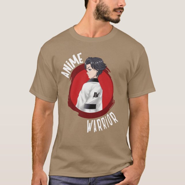 Anime Warrior White gift T-Shirt (Front)