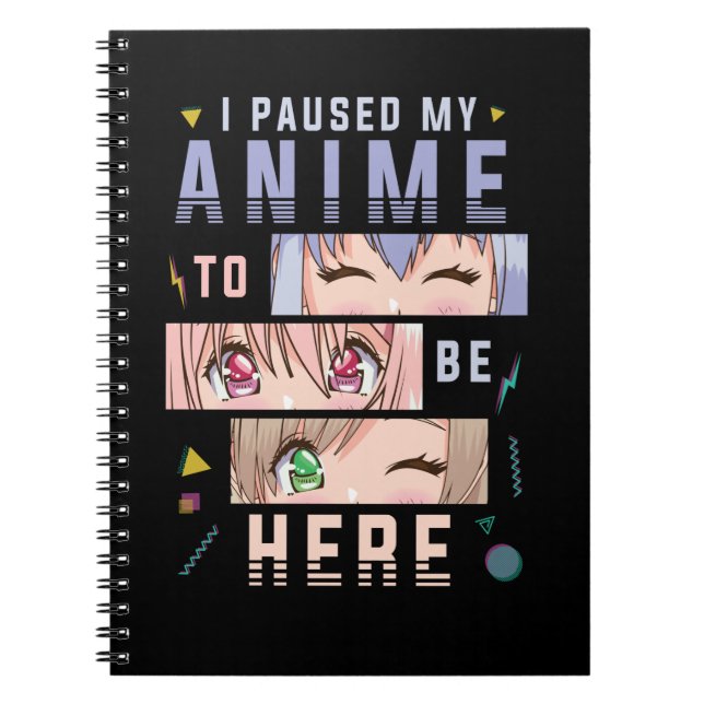Anime watching Girl Japanese Anime Lover Notebook (Front)