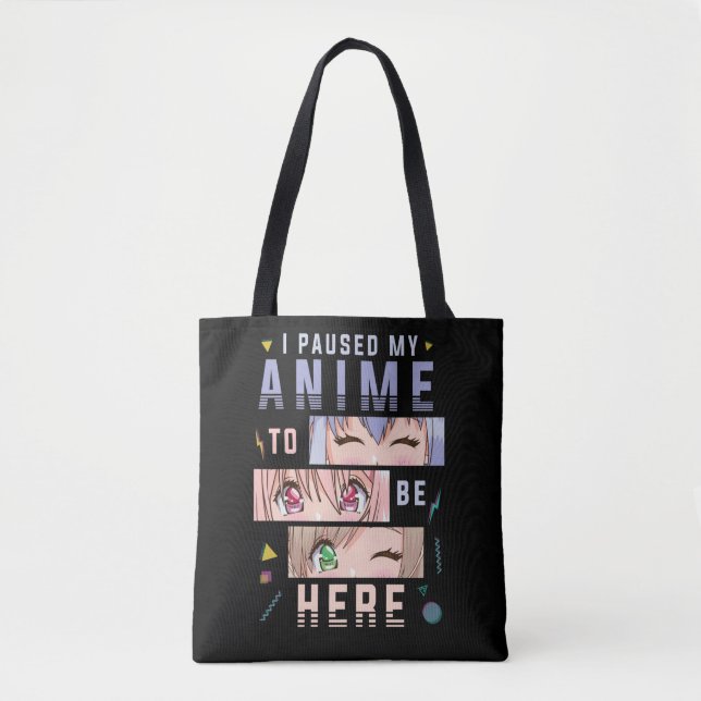 Anime watching Girl Japanese Anime Lover Tote Bag (Front)