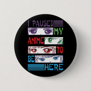 Anime watching Girl Otaku Teen Japanese Manga 6 Cm Round Badge