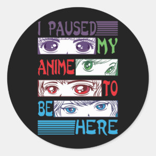 Anime watching Girl Otaku Teen Japanese Manga Classic Round Sticker