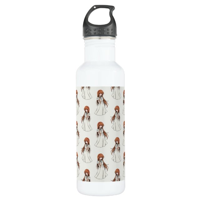 Anime Weeb Girl Manga Pattern Design  710 Ml Water Bottle (Front)