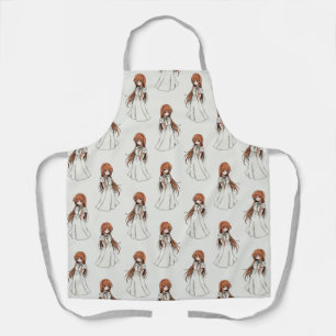 Anime Weeb Girl Manga Pattern Design  Apron