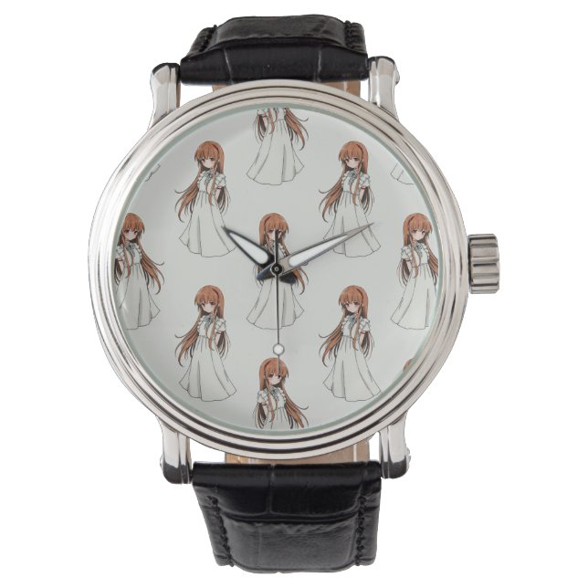 Anime Weeb Girl Manga Pattern Design  Watch (Front)