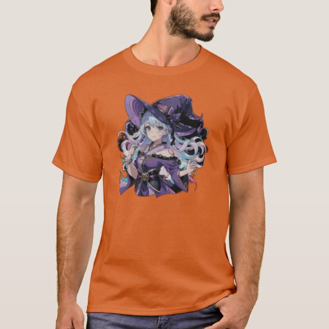 Anime/Witch/halloween  T-Shirt (Front)