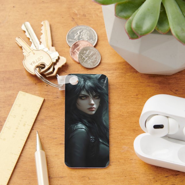 Anime Wolf Girl Key Ring (Desk)