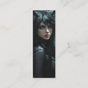 Anime Wolf Girl Mini Business Card