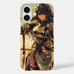Anime Woman Knight Fantasy iPhone 16 Case