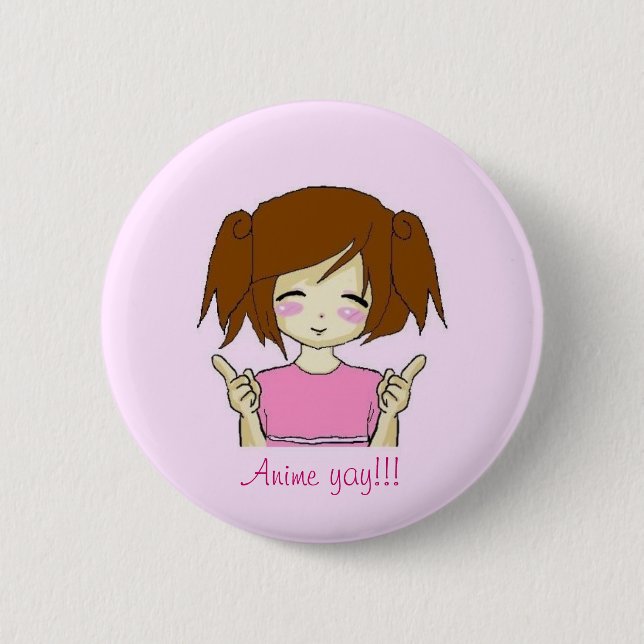 Anime yay!! button (Front)