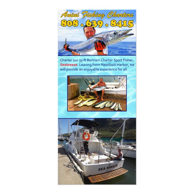 Anini Fishing Charters Rack Card (Front)