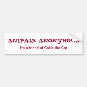 Anipals Anonymous Bumper Sticker