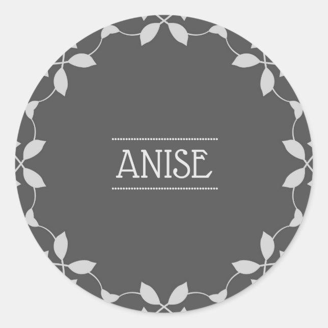 Anise Spice Jar Sticker Labels (Front)