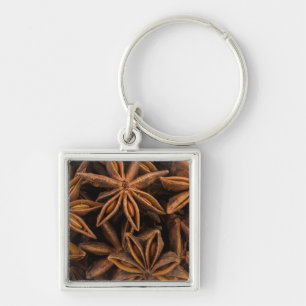 Anise Stars Pattern Key Ring