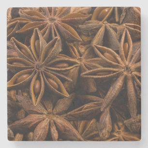 Anise Stars Pattern Stone Coaster
