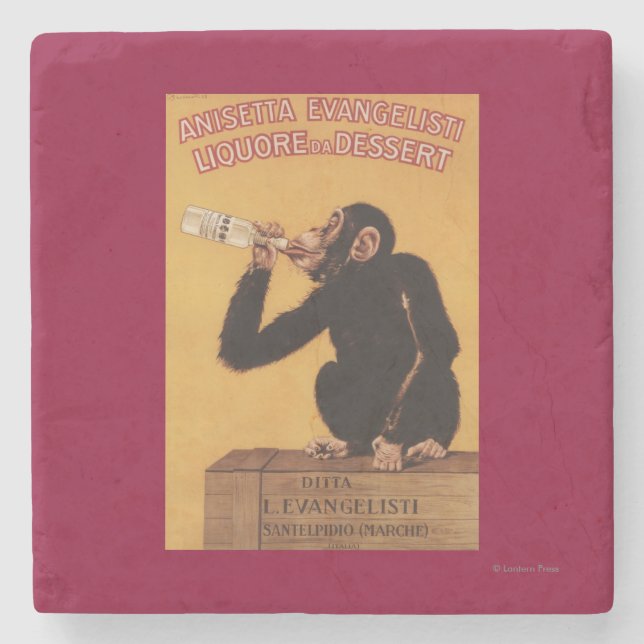 Anisetta Evangelisti Liquore da Dessert Stone Coaster (Front)