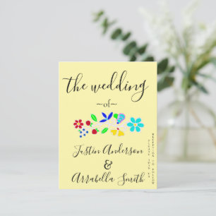 Anishinaabe Floral Strawberry Wedding Invitation