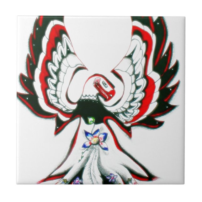 Anishinaabe Thunderbird Tile (Front)