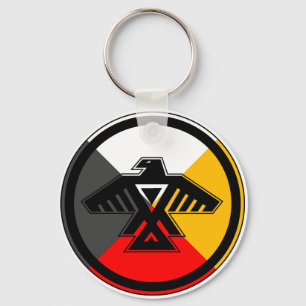 Anishinabek Dodem & 4 Directions Keychain