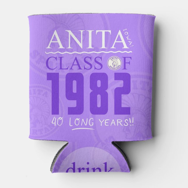 Anita Class of 1982  Can Cooler (Front)