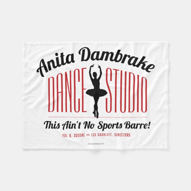 Anita Dambrake Dance Studio Fleece Blanket (Front (Horizontal))