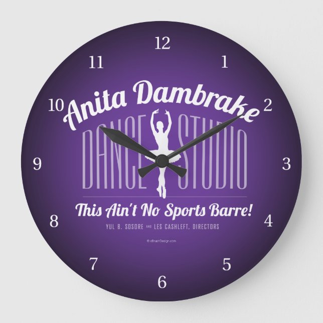 Anita Dambrake Dance Studio Large Clock (Front)