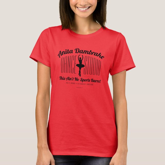 Anita Dambrake Dance Studio Throw Pillow T-Shirt (Front)