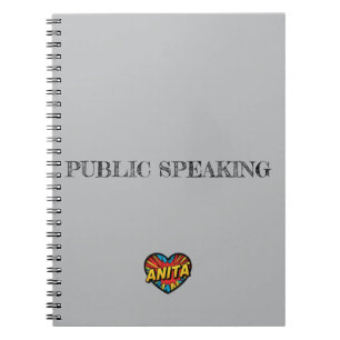 Anita Heart Grey Notebook