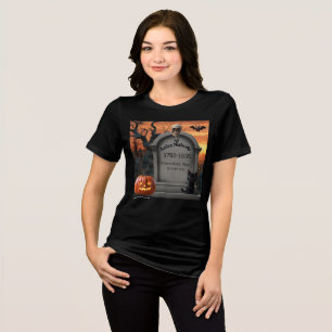 "Anita Nubody" Halloween Headstone Humour Tri-Blend Shirt