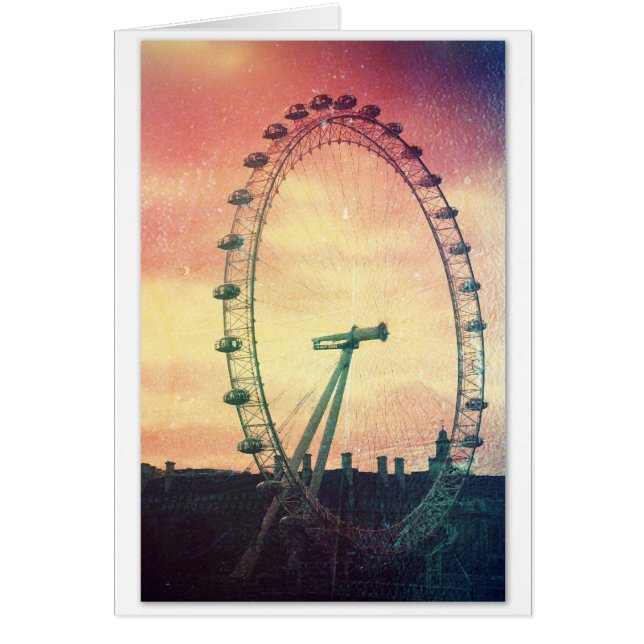 Anitiqued London Eye at Sunrise (Front)