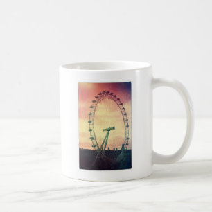 Anitiqued London Eye at Sunrise Coffee Mug