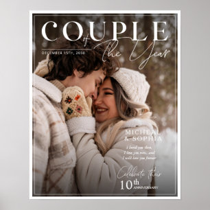Aniversary Magazine Photo Cover Personalise Poster