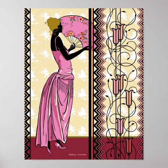 Anjanette in Pink and Gold Poster (Front)