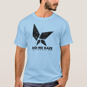 ANK Grunge Black on Light Blue T-Shirt