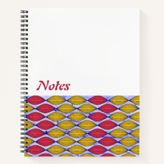 Ankara fabric pattern bright colour notebook