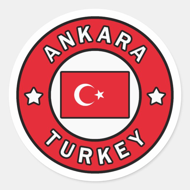 Ankara Turkey Classic Round Sticker (Front)
