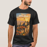 Ankara Turkey Illustration Travel Art Vintage