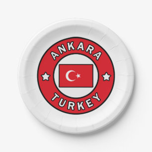 Ankara Turkey Paper Plate