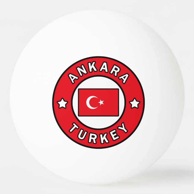 Ankara Turkey Ping Pong Ball (Front)