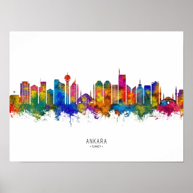 Ankara Turkey Skyline Poster (Front)